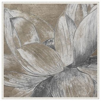 Soft Lotus Blossom By Patricia Pinto Framed Canvas Wall Art Print