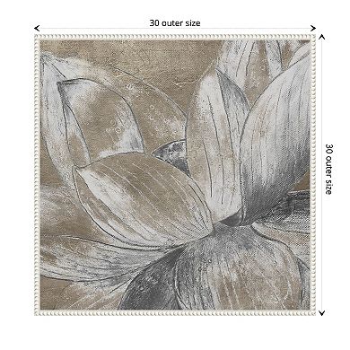 Soft Lotus Blossom By Patricia Pinto Framed Canvas Wall Art Print
