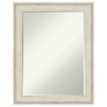 Regal Birch Cream Petite Bevel Bathroom Wall Mirror