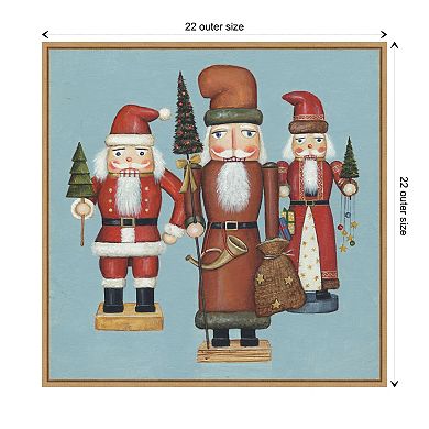 Santa Nutcrackers By David Carter Brown Framed Canvas Wall Art Print