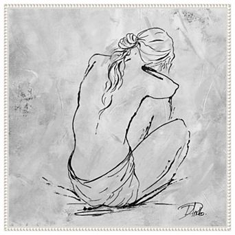 Nude Sketch I By Patricia Pinto Framed Canvas Wall Art Print