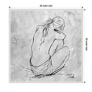 Nude Sketch I By Patricia Pinto Framed Canvas Wall Art Print