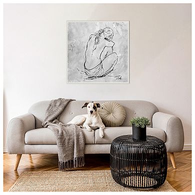Nude Sketch I By Patricia Pinto Framed Canvas Wall Art Print