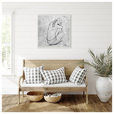 Nude Sketch I By Patricia Pinto Framed Canvas Wall Art Print