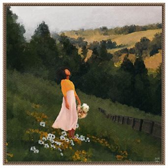 Mountain Stroll By Andile Bokweni Framed Canvas Wall Art Print