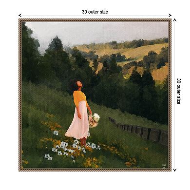 Mountain Stroll By Andile Bokweni Framed Canvas Wall Art Print