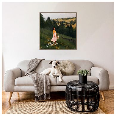Mountain Stroll By Andile Bokweni Framed Canvas Wall Art Print