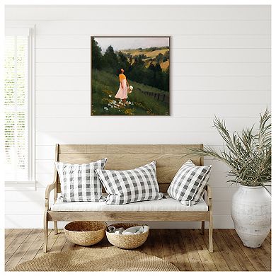 Mountain Stroll By Andile Bokweni Framed Canvas Wall Art Print