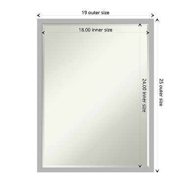 Hera Chrome Petite Bevel Bathroom Wall Mirror