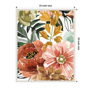 Mixed Floral Chic Ii By Dina June Framed Canvas Wall Art Print