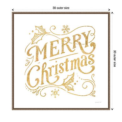 White And Bright Christmas Iv By Danhui Nai Framed Canvas Wall Art Print