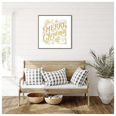 White And Bright Christmas Iv By Danhui Nai Framed Canvas Wall Art Print
