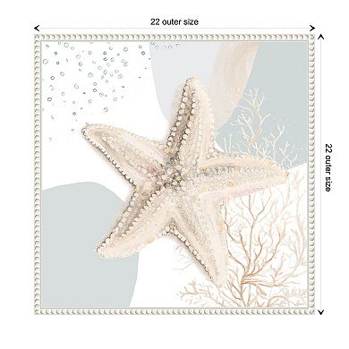 Ocean Oasis Bubbles Starfish By Patricia Pinto Framed Canvas Wall Art Print