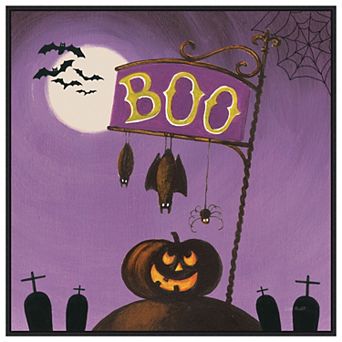 Happy Haunting Iv By Lisa Audit Framed Canvas Wall Art Print