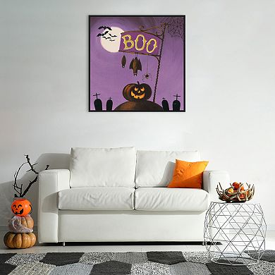 Happy Haunting Iv By Lisa Audit Framed Canvas Wall Art Print