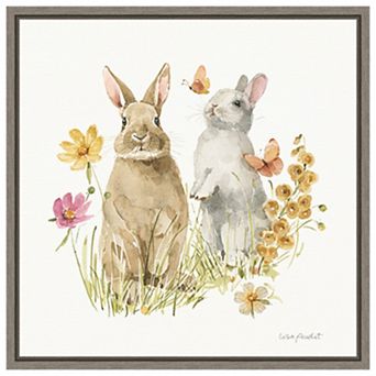 Hop On Spring Iv By Lisa Audit Framed Canvas Wall Art Print