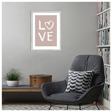 Love Light Pink By Aminah Eleonora Wood Framed Wall Art Print