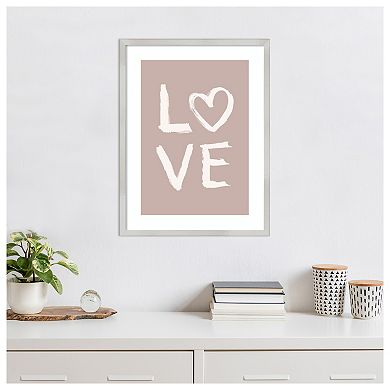 Love Light Pink By Aminah Eleonora Wood Framed Wall Art Print