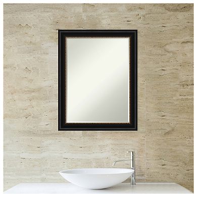 Manhattan Black Petite Bevel Bathroom Wall Mirror