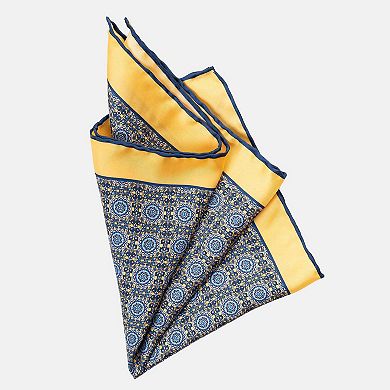 Fiastra - Large Silk Pocket Square For Men - Yellow