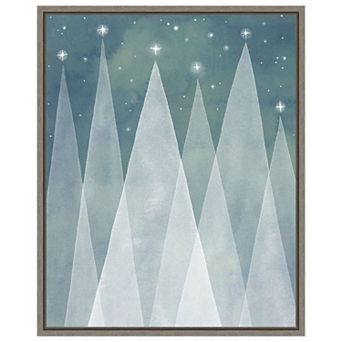 Mod Evergreens Ii By Grace Popp Framed Canvas Wall Art Print