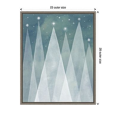 Mod Evergreens Ii By Grace Popp Framed Canvas Wall Art Print