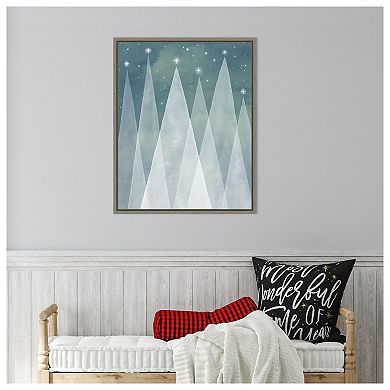 Mod Evergreens Ii By Grace Popp Framed Canvas Wall Art Print