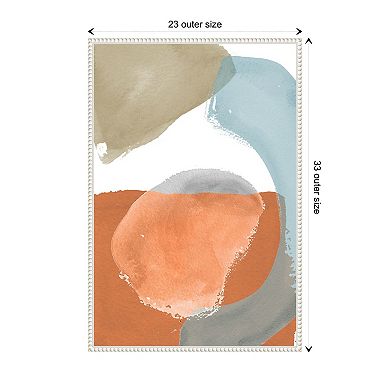 Shapes In Pastel Ii By Elizabeth Medley Framed Canvas Wall Art Print