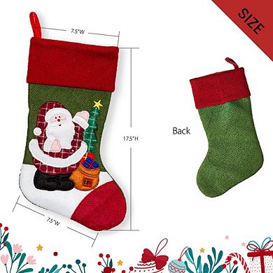 Lexi Home 17.5" Inch 3-Pack Christmas Holiday Stockings