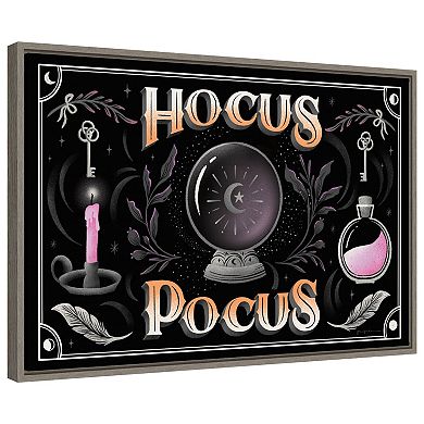 Hocus Pocus Halloween Black By Gia Graham Framed Canvas Wall Art Print