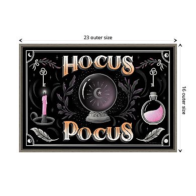 Hocus Pocus Halloween Black By Gia Graham Framed Canvas Wall Art Print