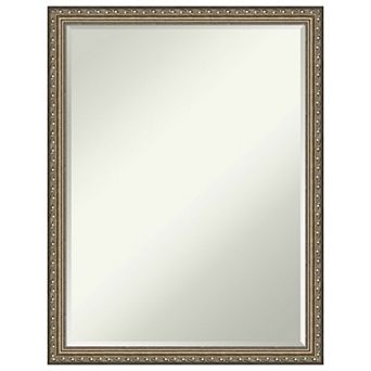 Parisian Silver Petite Bevel Wood Bathroom Wall Mirror