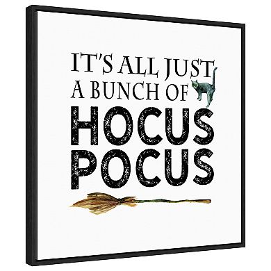 Just A Bunch Of Hocus Pocus Broom By Amanti Art Portfolio Framed Canvas Wall Art Print