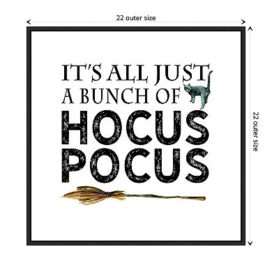Just A Bunch Of Hocus Pocus Broom By Amanti Art Portfolio Framed Canvas Wall Art Print