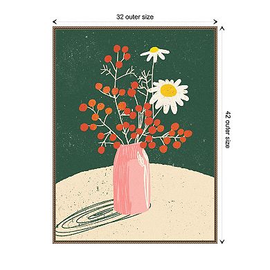 Vase Floral By Incado Framed Canvas Wall Art Print