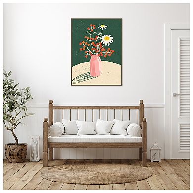 Vase Floral By Incado Framed Canvas Wall Art Print