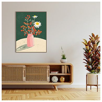 Vase Floral By Incado Framed Canvas Wall Art Print