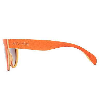 Hamlin - Woodey - Orange Vaneer Wood Sunglasses