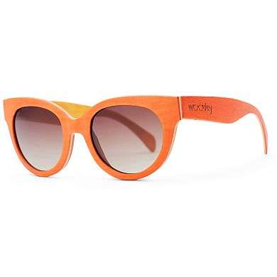 Hamlin - Woodey - Orange Vaneer Wood Sunglasses