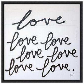 Love Times Seven Sq By Kent Youngstrom Framed Canvas Wall Art Print