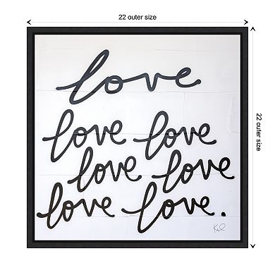 Love Times Seven Sq By Kent Youngstrom Framed Canvas Wall Art Print