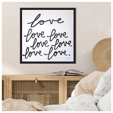 Love Times Seven Sq By Kent Youngstrom Framed Canvas Wall Art Print