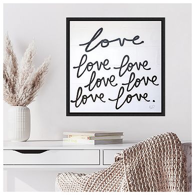 Love Times Seven Sq By Kent Youngstrom Framed Canvas Wall Art Print