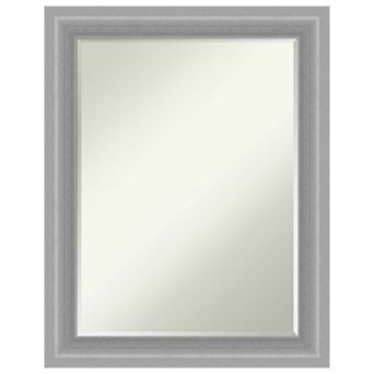 Peak Polished Nickel Narrow Petite Bevel Bathroom Wall Mirror