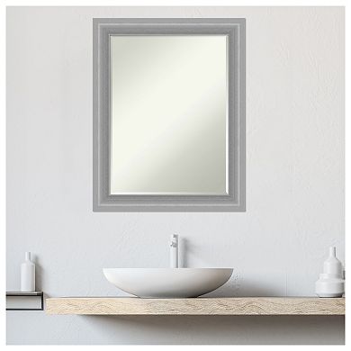 Peak Polished Nickel Narrow Petite Bevel Bathroom Wall Mirror