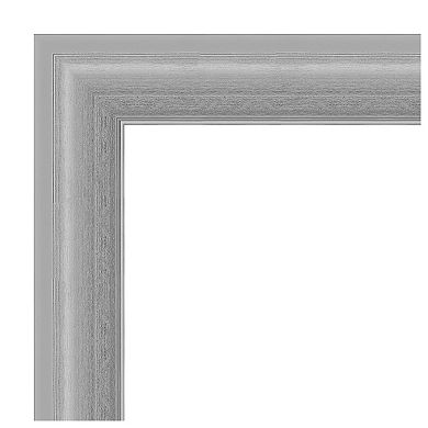 Peak Polished Nickel Narrow Petite Bevel Bathroom Wall Mirror