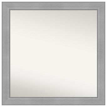 Vista Brushed Non-beveled Bathroom Wall Mirror
