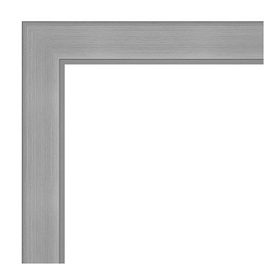 Vista Brushed Non-beveled Bathroom Wall Mirror