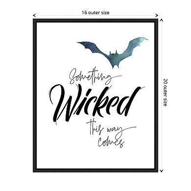Something Wicked Bat By Amanti Art Portfolio Framed Canvas Wall Art Print