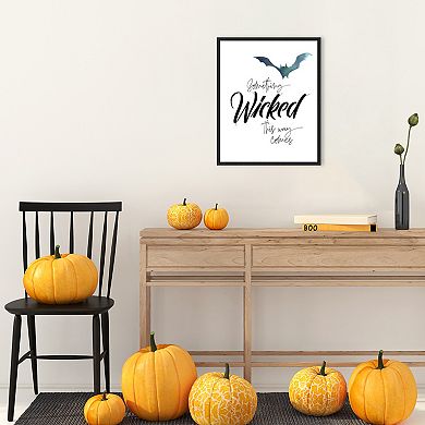 Something Wicked Bat By Amanti Art Portfolio Framed Canvas Wall Art Print